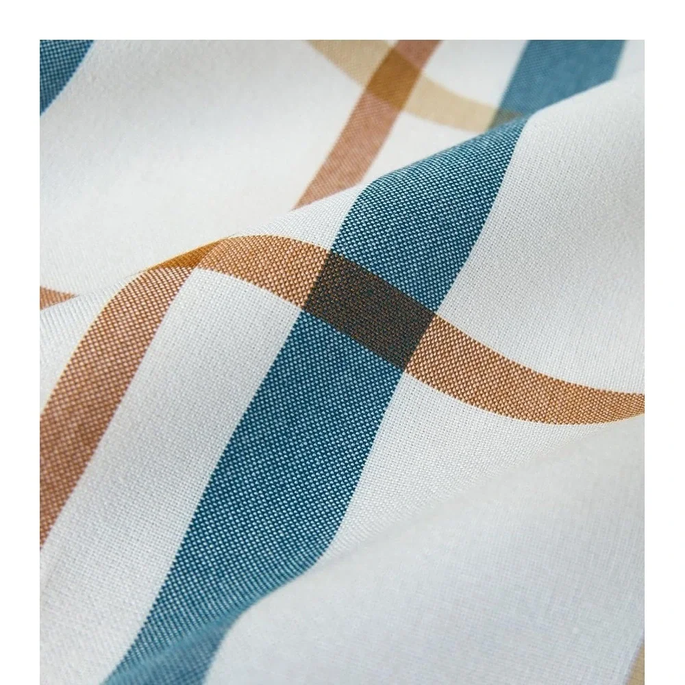 Ivory‎ and Blue Plaid Sofa Cover Furniture Protector Couch Cover 71x134